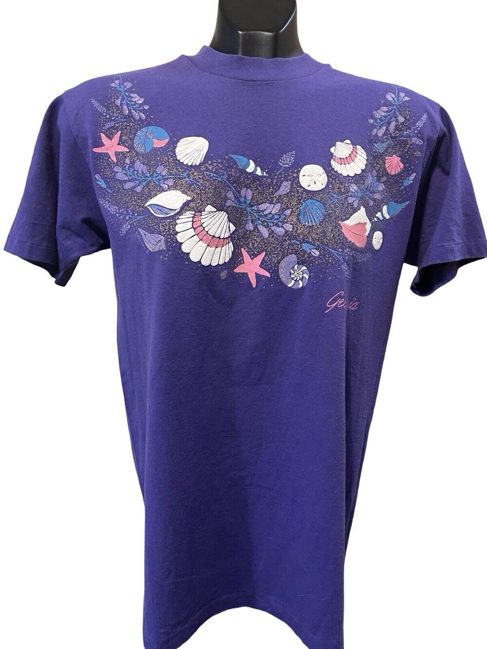 Vintage 90s “Georgia” Seashell & Starfish Graphic T-Shirt - Size M